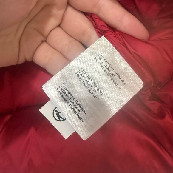 Save The Duck Women's Charlotte Vest Puffer Vest Animal Free Fiery Red Size 0 XS - Picture 8 of 8